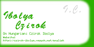 ibolya czirok business card